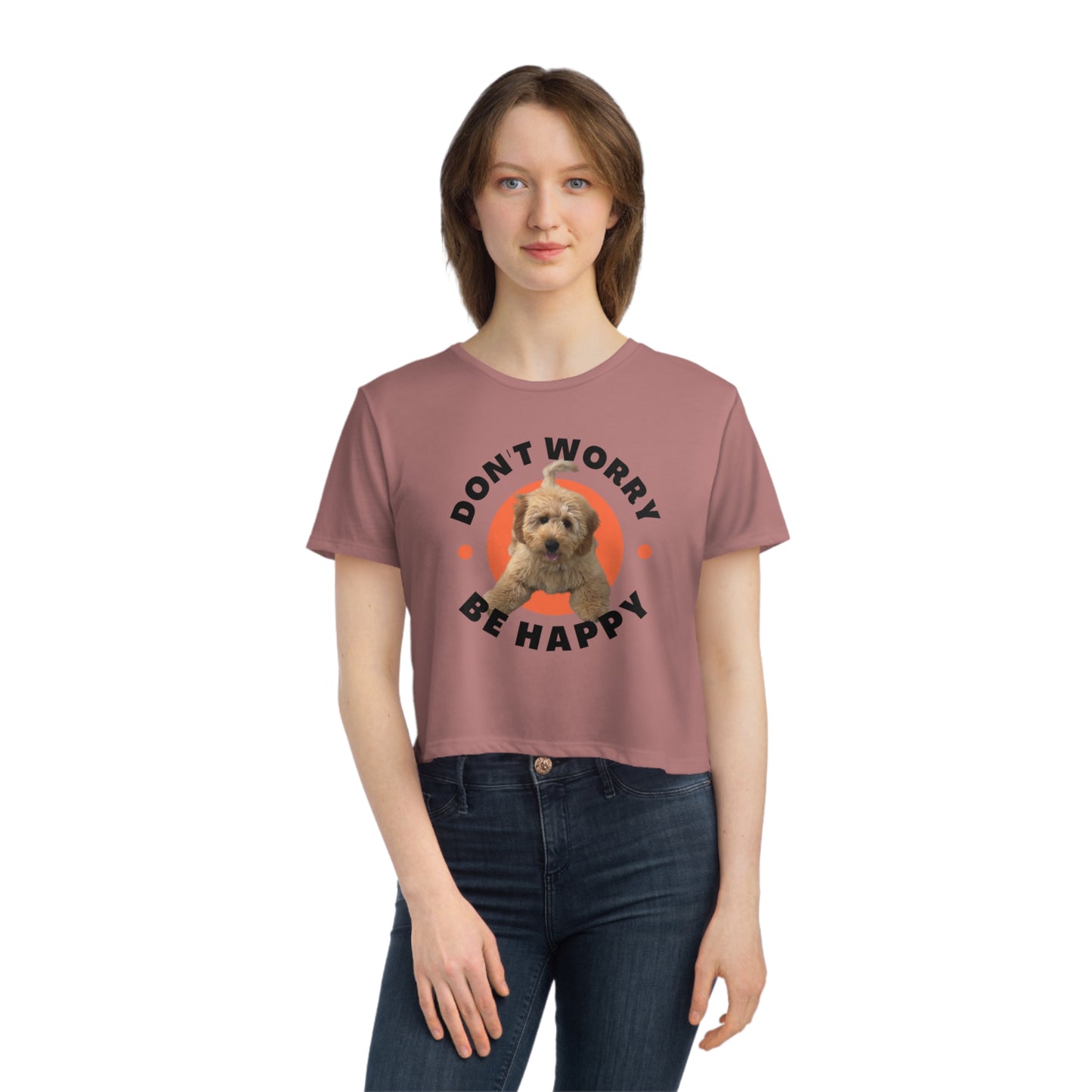 Goldendoodle lover Women's Flowy Cropped Tee