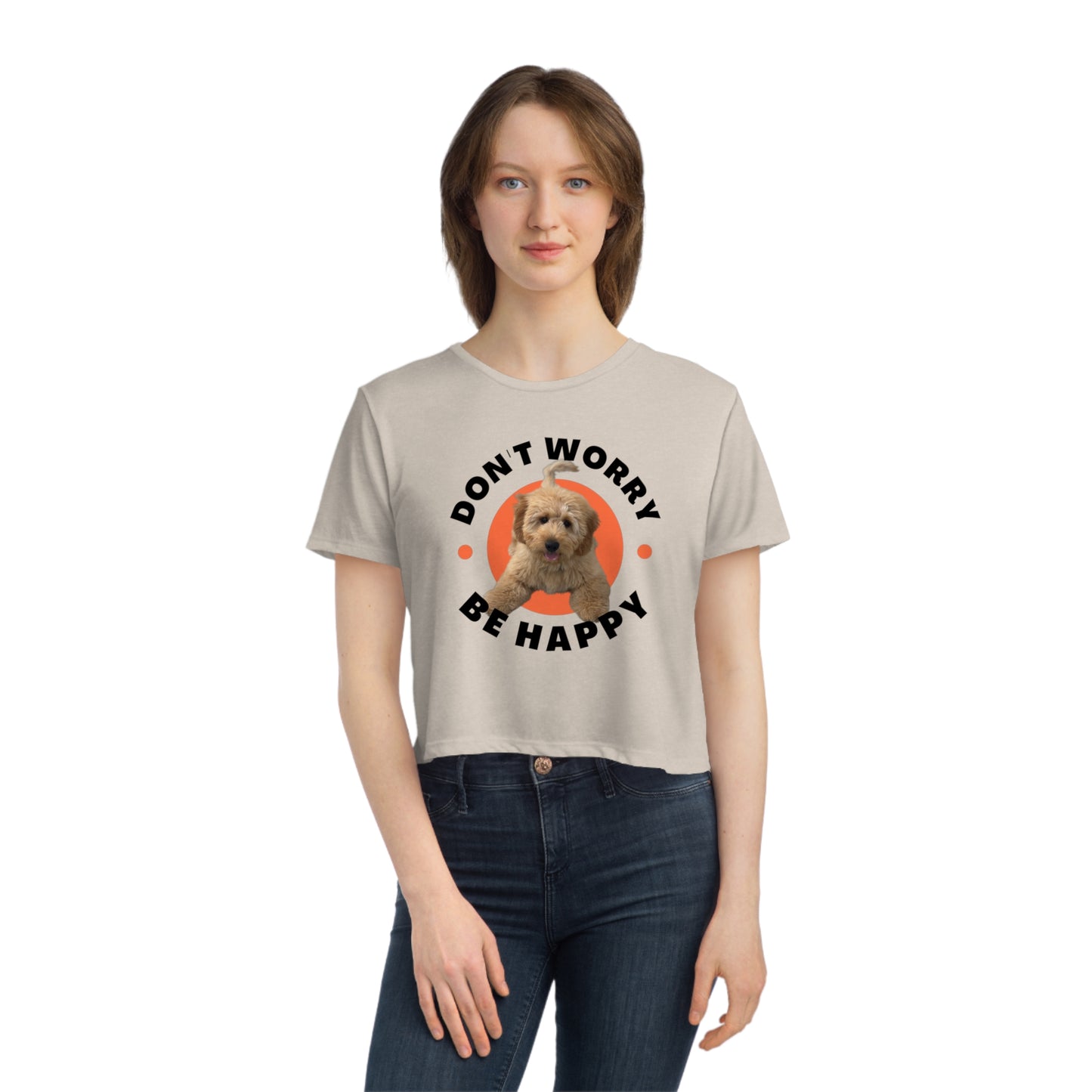 Goldendoodle lover Women's Flowy Cropped Tee